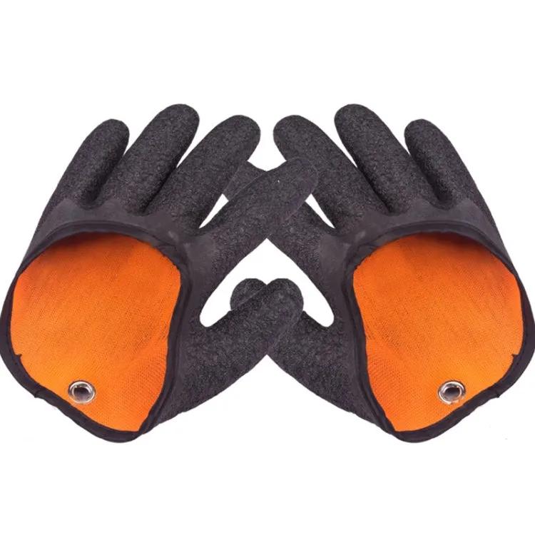 1 Pair Anti-Skid Catch Fish Latex Gloves Stab-resistant Waterproof Fishing Gloves, Specification: Left Right