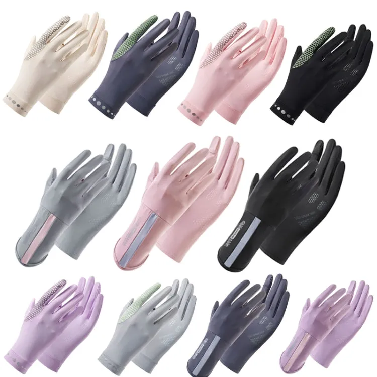 1 Pair XC-14 Riding Driving Sunscreen Anti-UV Fingerless Ice Silk Gloves, Style: Honeycomb (Gray)