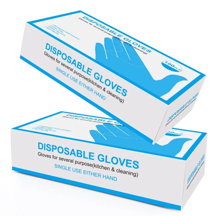 100 PCS Blue Disposable Butyronitrile Gloves Housework Supplies, Size: M, Suitable for Palm Width: 8cm-9cm