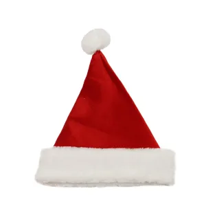 14" Traditional Red and White Christmas Santa Claus Hat Accessory - Medium