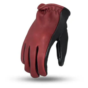 2 Tone Roper Men's Motorcycle Leather Gloves