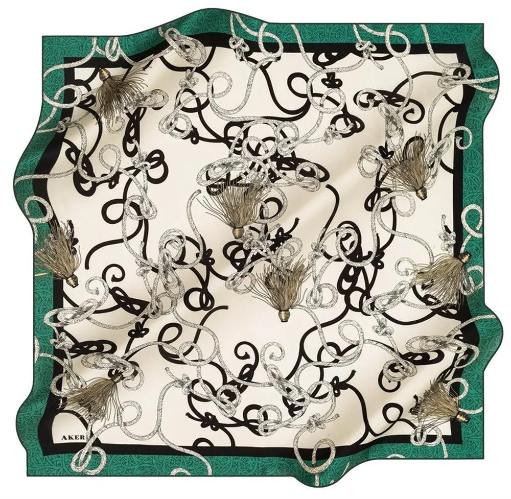 Aker Tatiana Vintage Silk Headscarf No 51