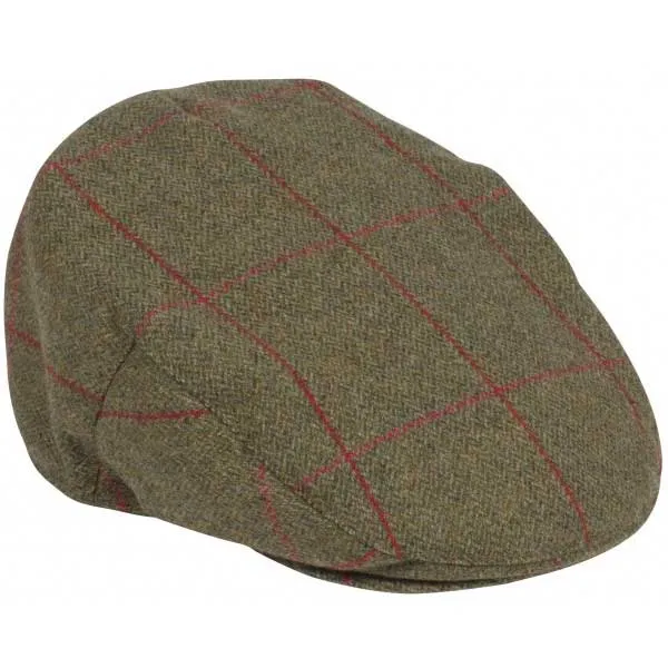 ALAN PAINE Combrook Mens Tweed Flat Cap - Sage