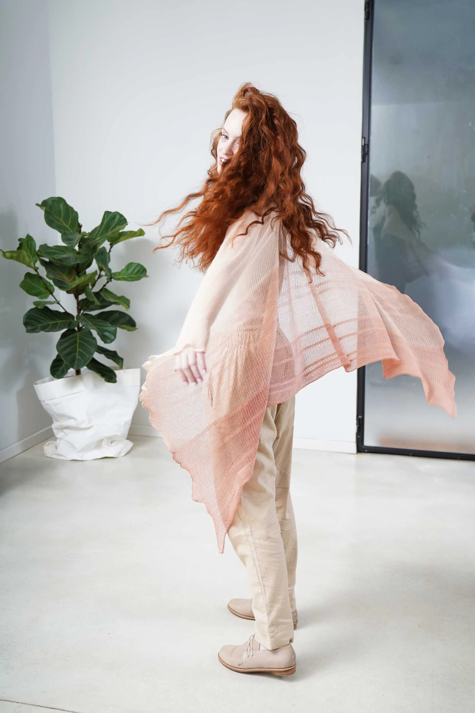 Aqvarelle Ripples Bamboo Scarf - Pink