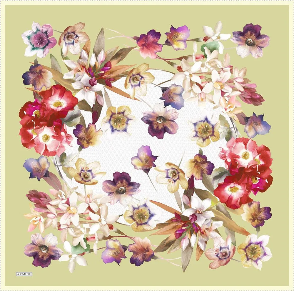 Armine Anna Dolce Floral Silk Scarf No 1