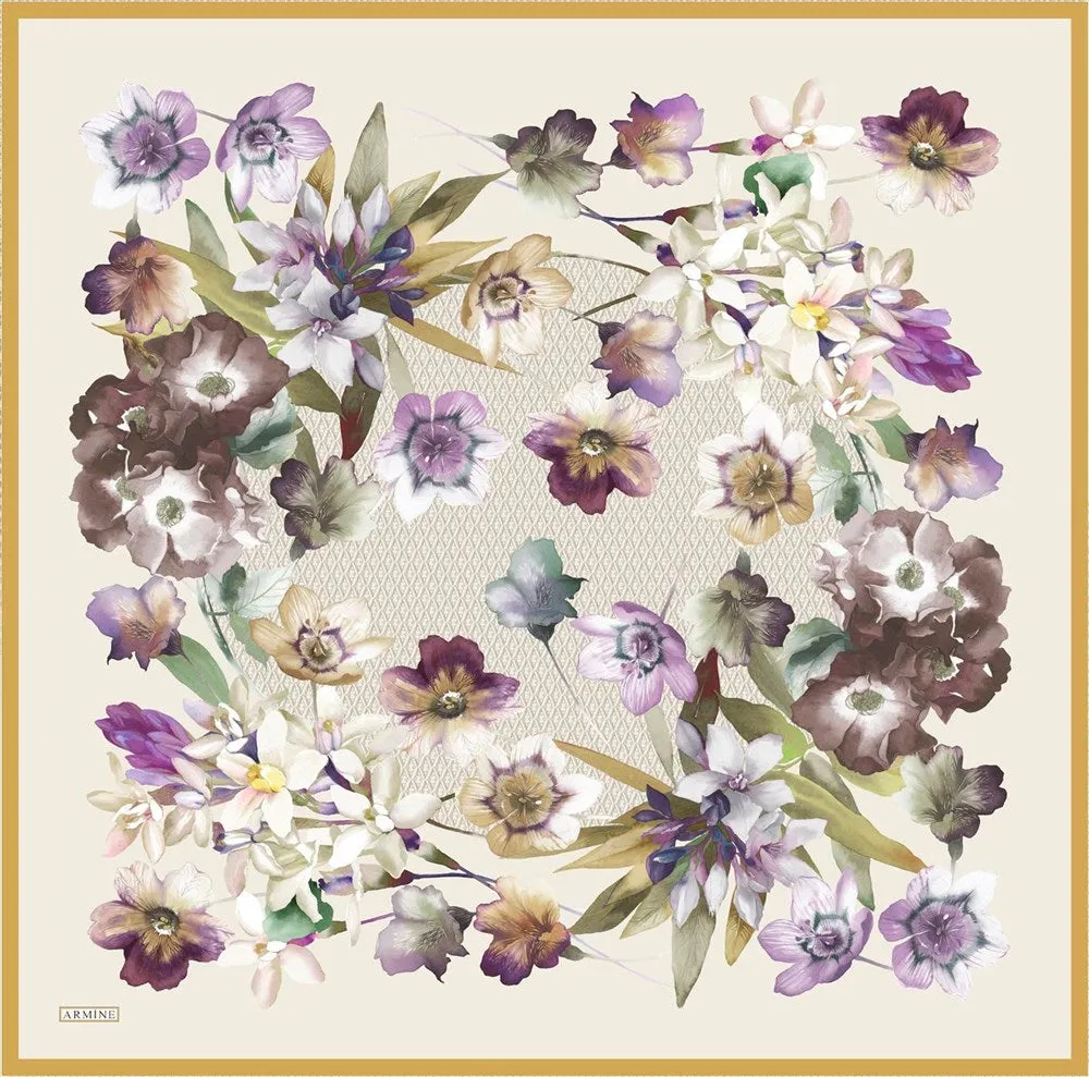 Armine Anna Dolce Floral Silk Scarf No 34