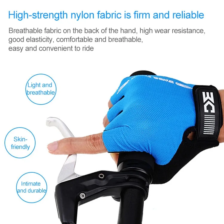 BaseCamp BC-204 Bicycle Half Finger Gloves Lycra Fabric Cycling Gloves, Size: L(Blue)