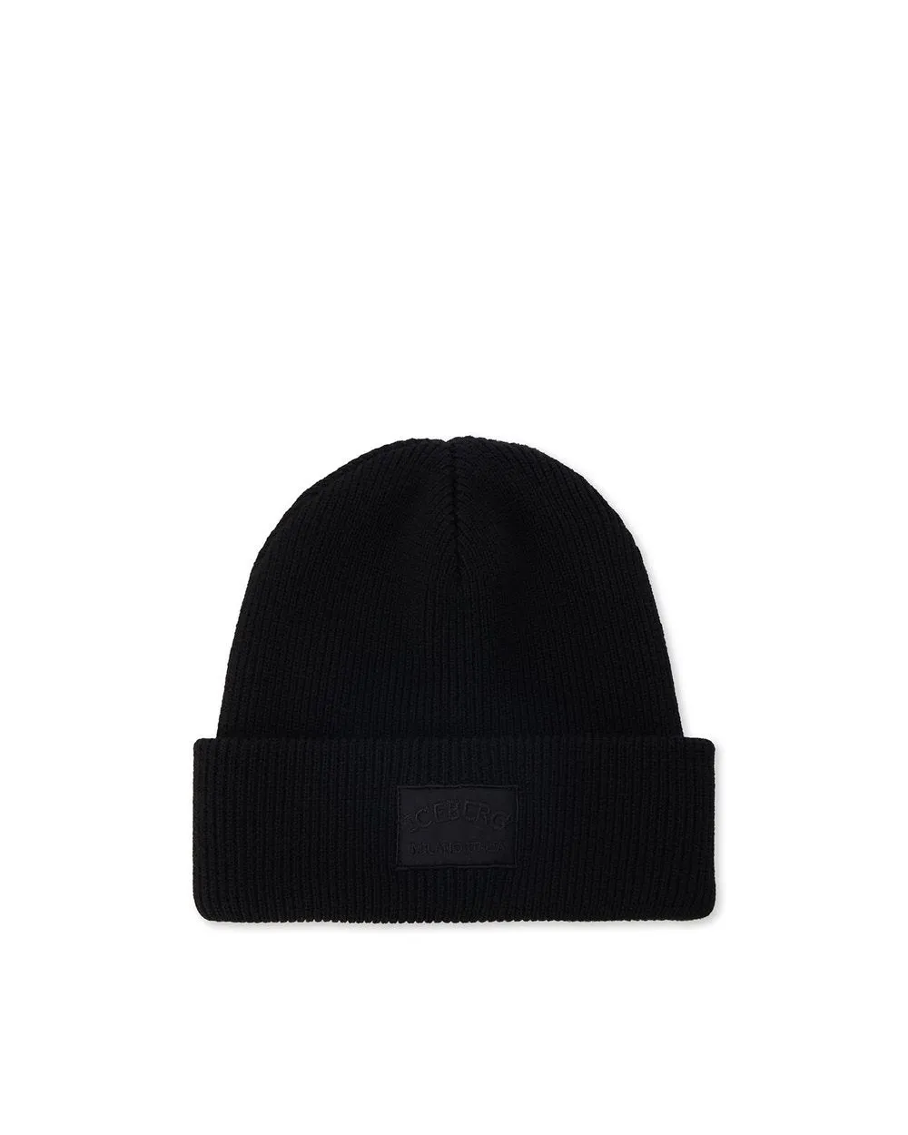 Beanie in extra fine merino wool (Black) - I24304090059000