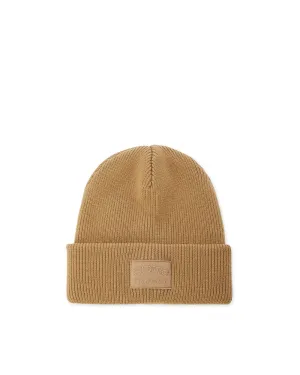 Beanie in extrafine merino wool (Khaki) - I24304090051467