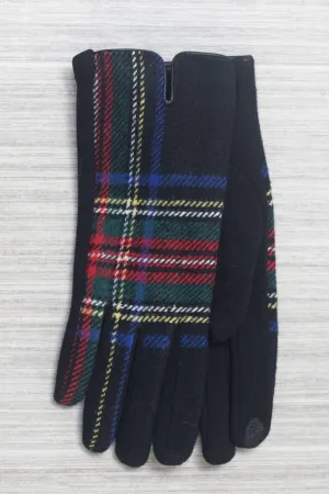 Black Plaidberry Gloves