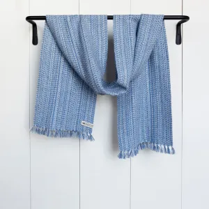 Blue Horizon Handwoven Cashmere Scarf