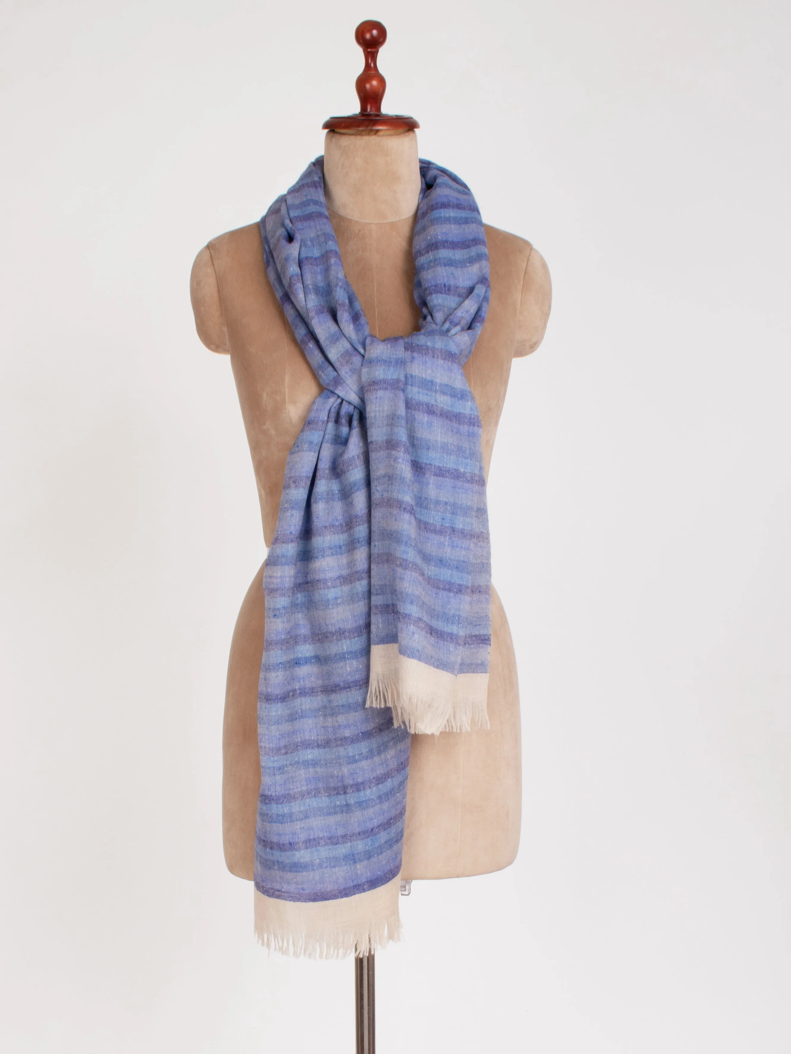 Blue Indian Cashmere Scarf