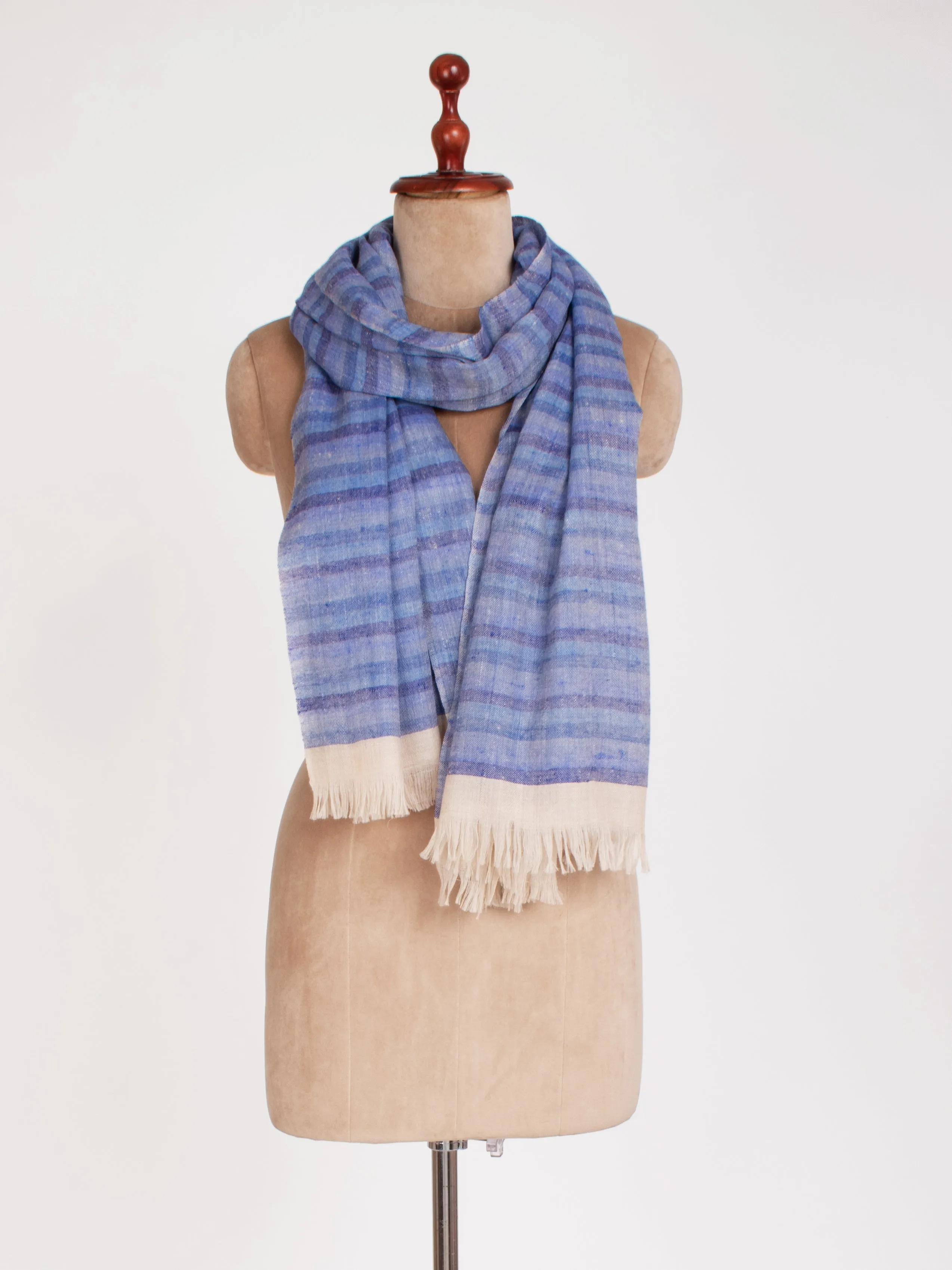 Blue Indian Cashmere Scarf