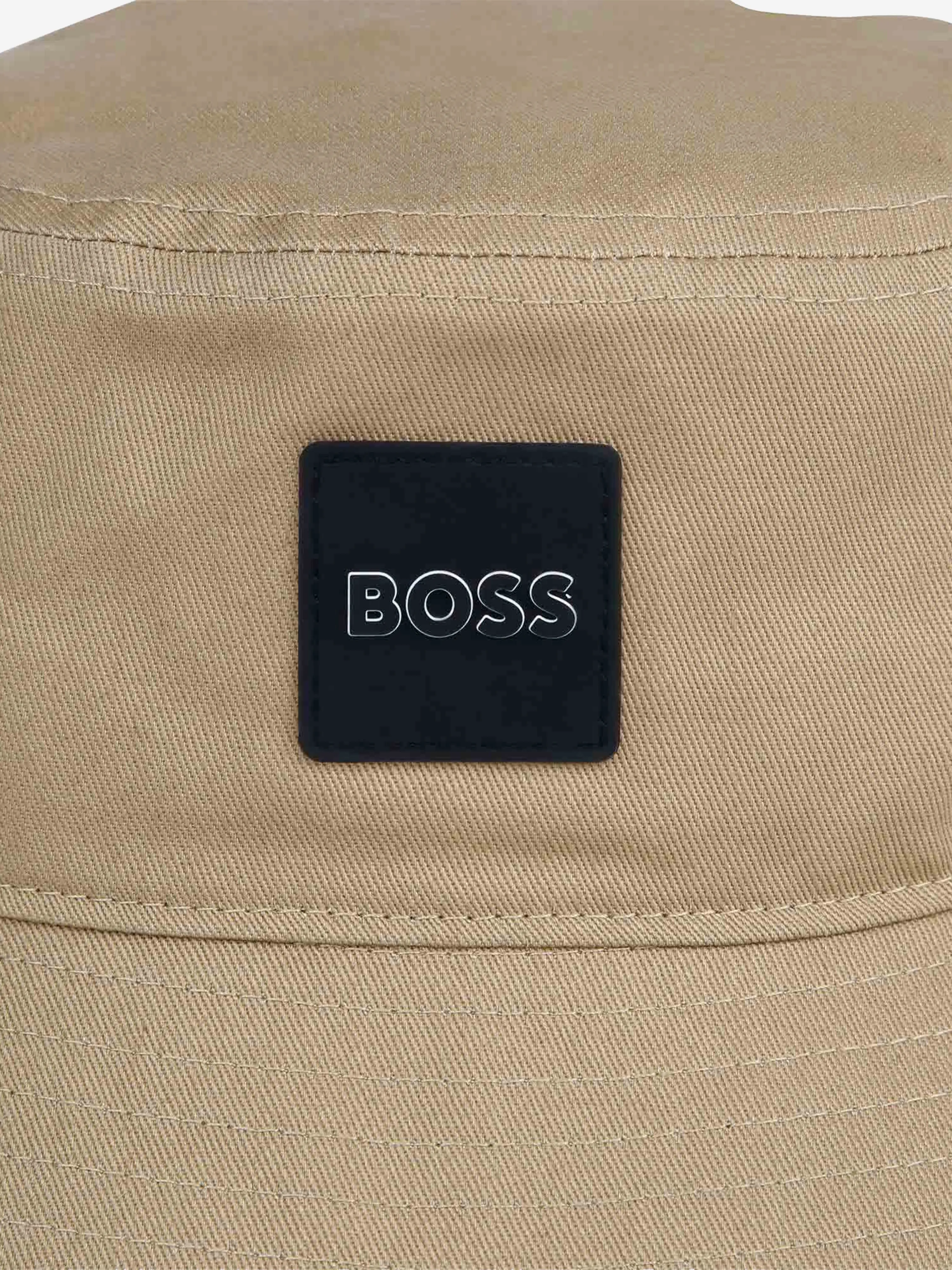 BOSS Boys Logo Bucket Hat in Beige