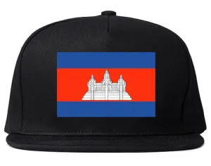 Cambodia Flag Country Printed Snapback Hat Cap