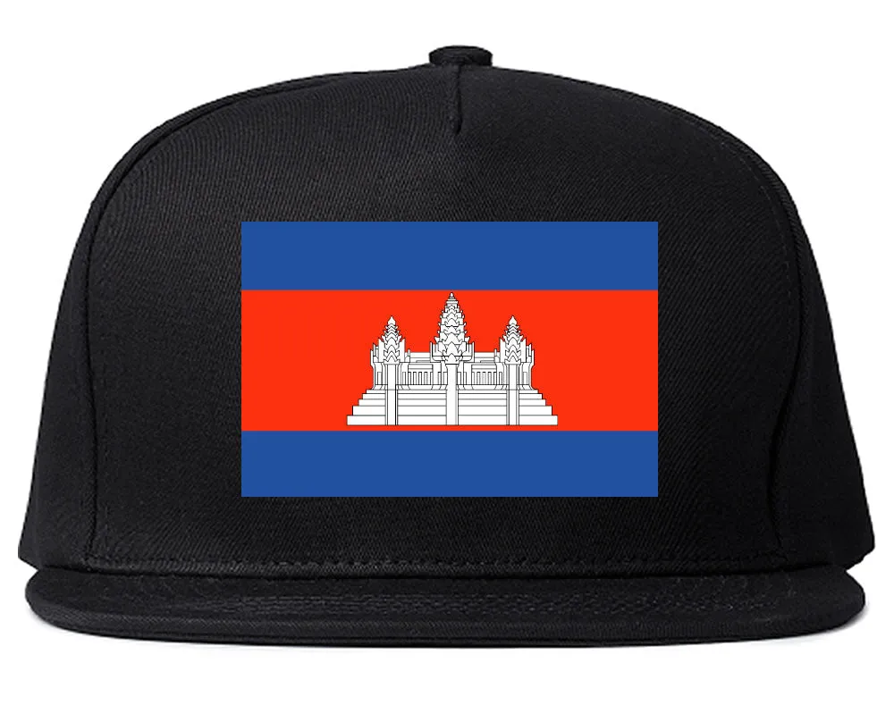 Cambodia Flag Country Printed Snapback Hat Cap