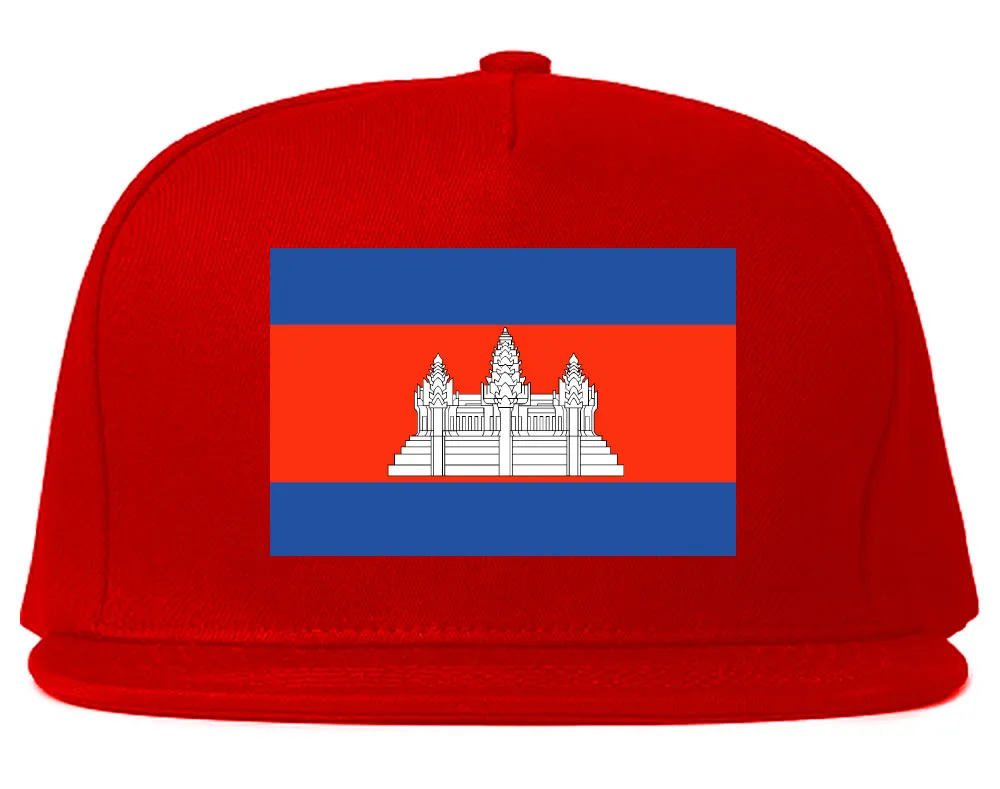 Cambodia Flag Country Printed Snapback Hat Cap