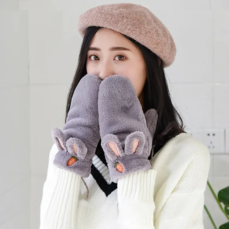 Carrot Winter Gloves - Grey