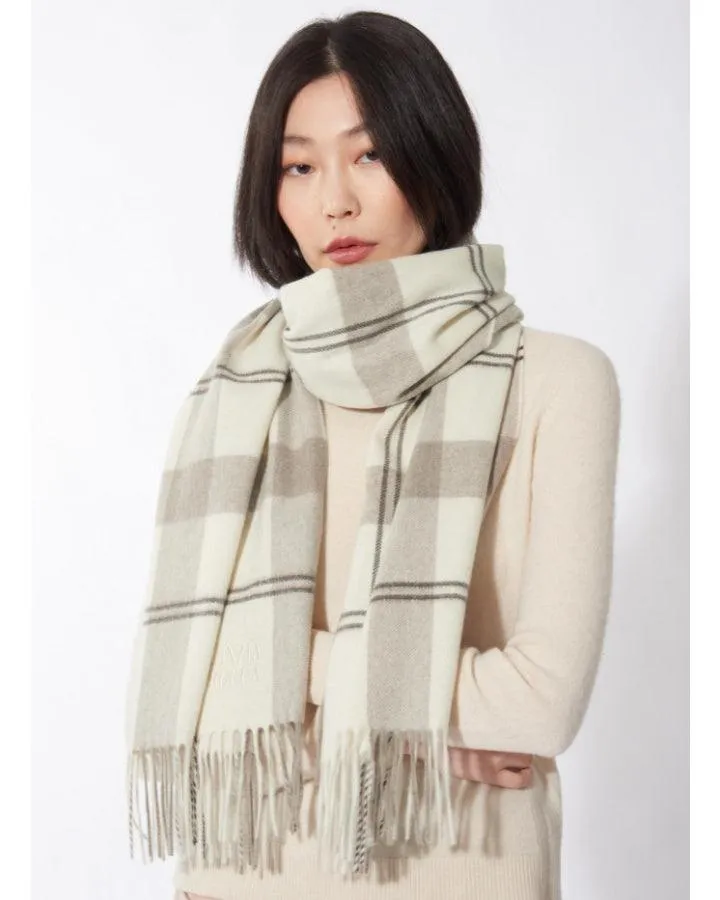 Cashmere Oblong Plaid Scarf