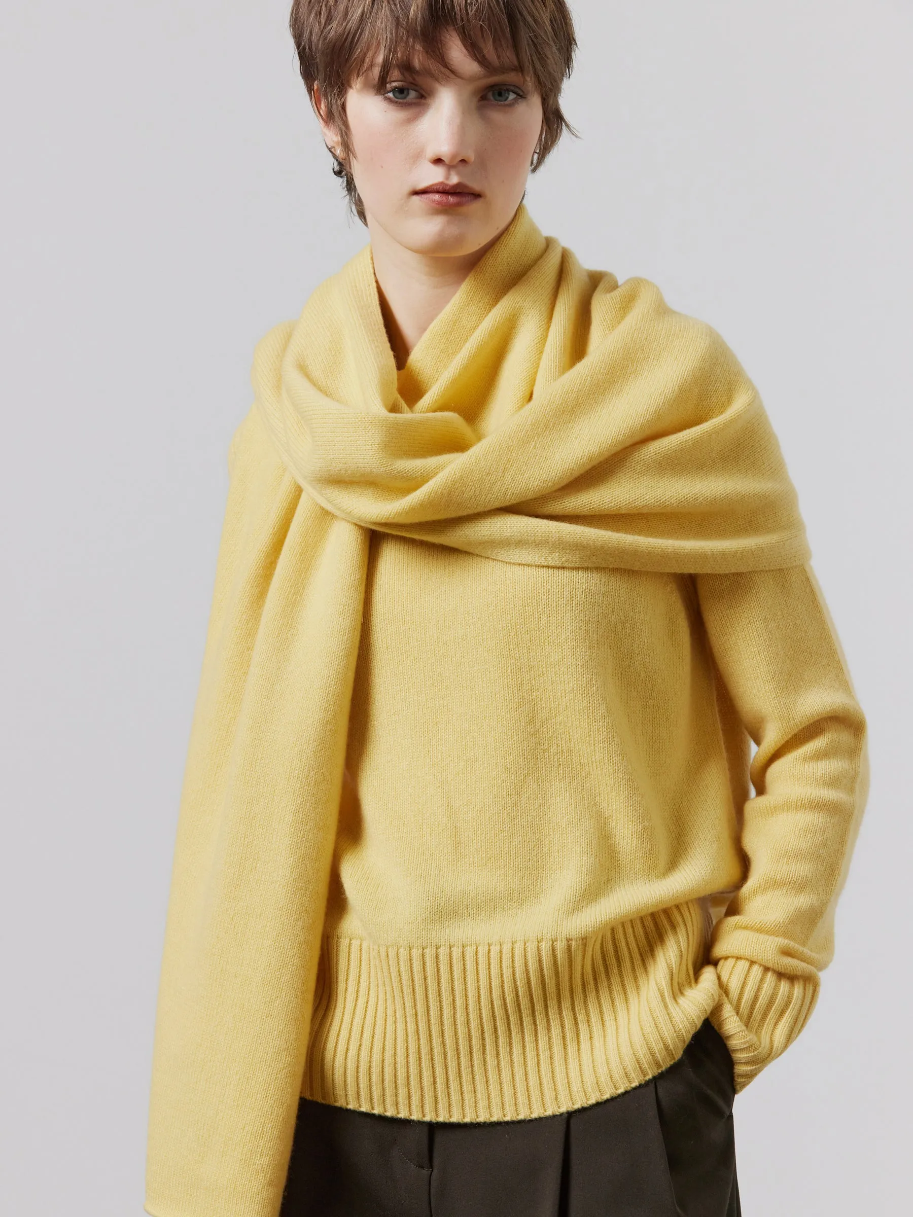 Cashmere Scarf - Winter Yellow