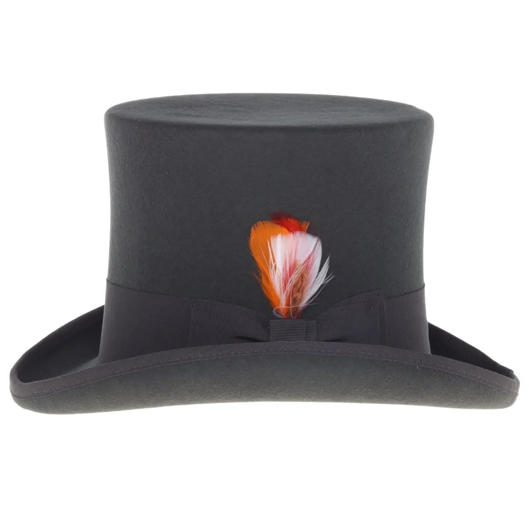 Charcoal Premium Wool Top Hat