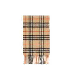 Check Cashmere Scarf Sand