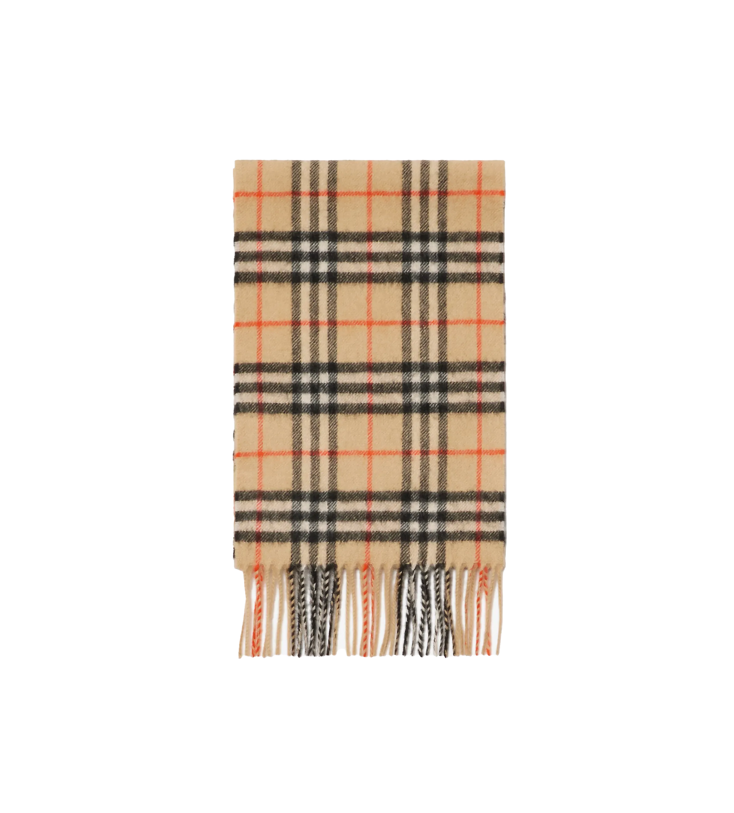 Check Cashmere Scarf Sand