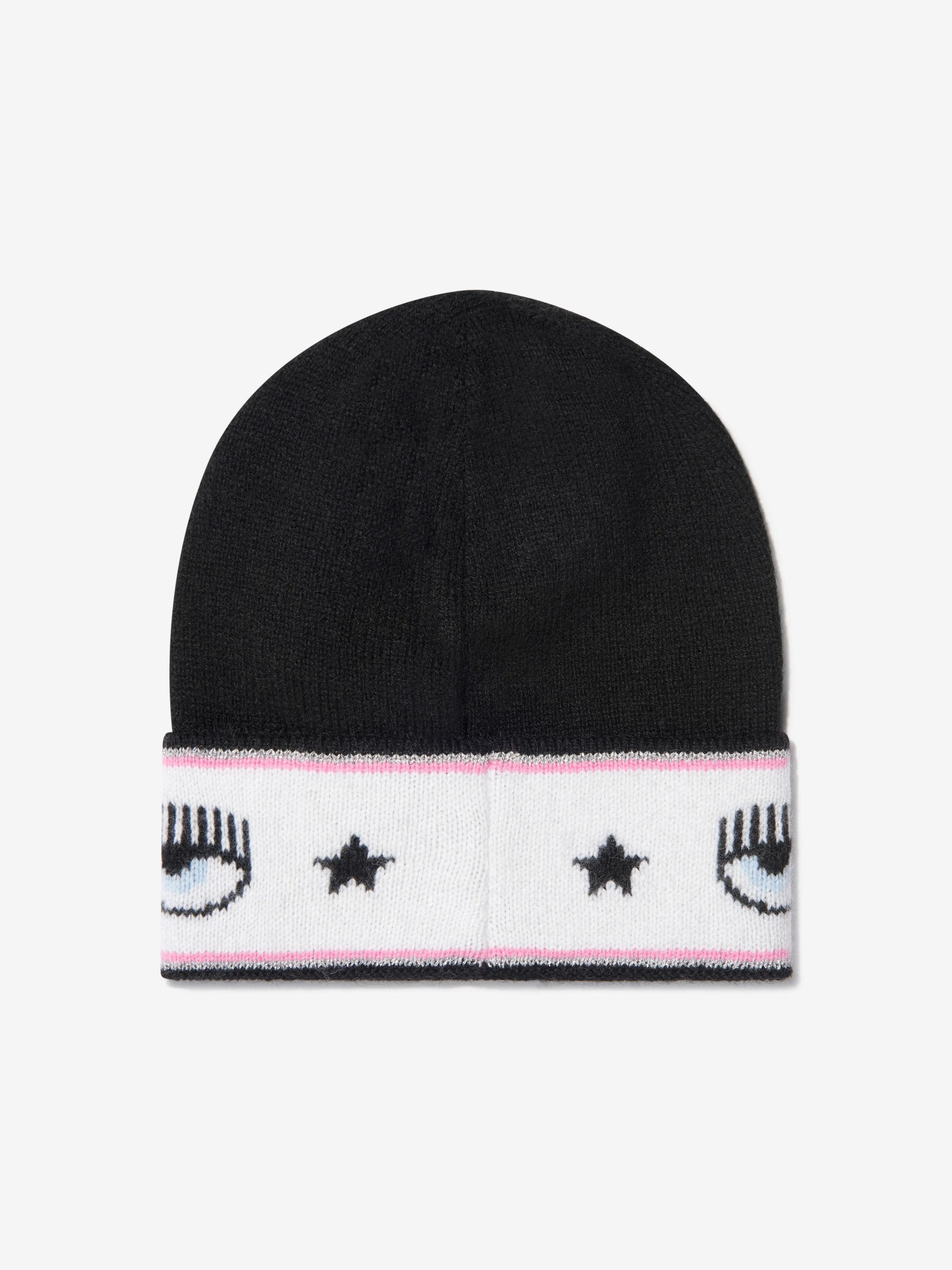 Chiara Ferragni Girls Knitted Logo Beanie Hat