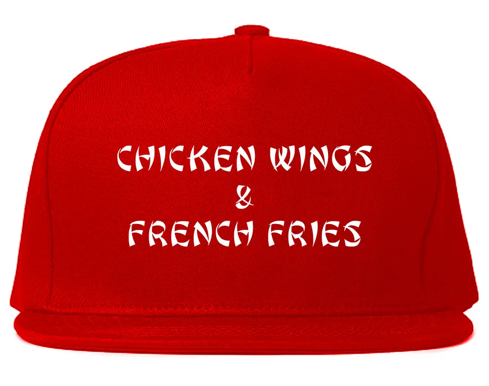 Chicken Wings And French Fries Snapback Hat