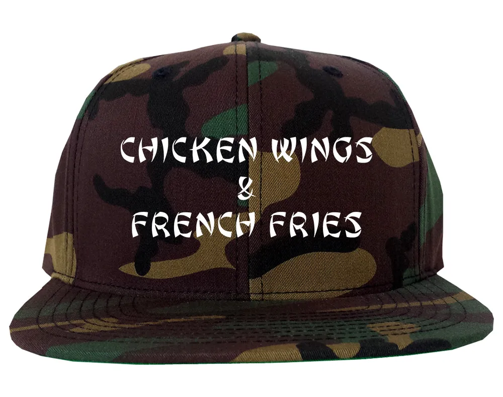 Chicken Wings And French Fries Snapback Hat