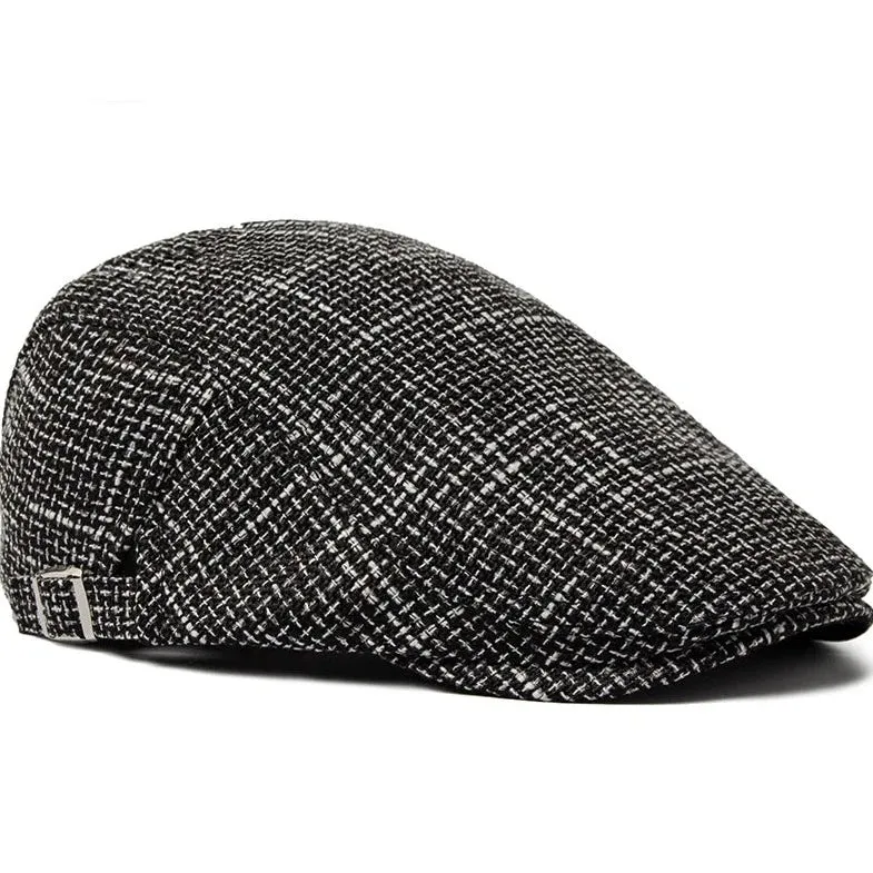 Classic Vintage Linen Flat Cap