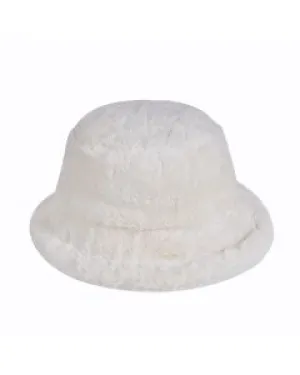 Cream Fluffy Bucket Hat