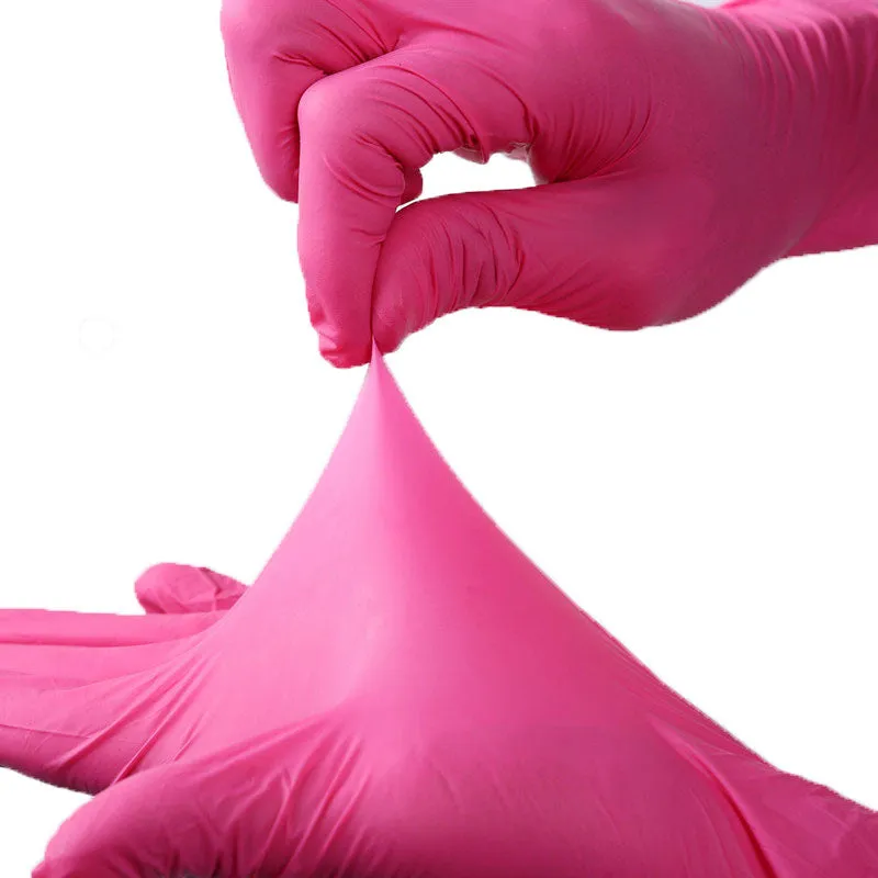 Disposable rubber latex household cleaning gloves