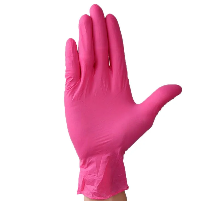 Disposable rubber latex household cleaning gloves