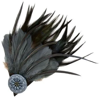 Feather Trim - Natural & Steel