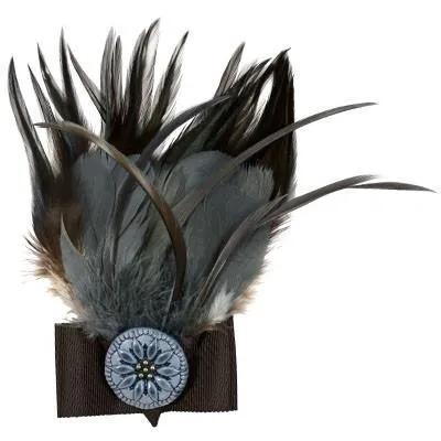 Feather Trim - Natural & Steel