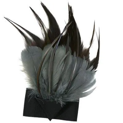 Feather Trim - Natural & Steel