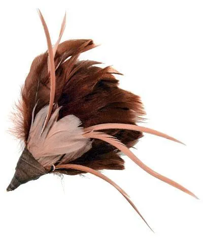 Feather Trim - Pink & Rust