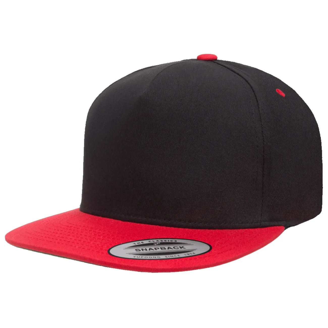 Flexfit Yupoong 5 Panel Cotton Twill Adjustable 2-Tone Snapback Cap