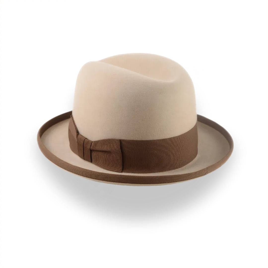 Formal Homburg Hat For Men in Premium Fur Felt | The Pigalle