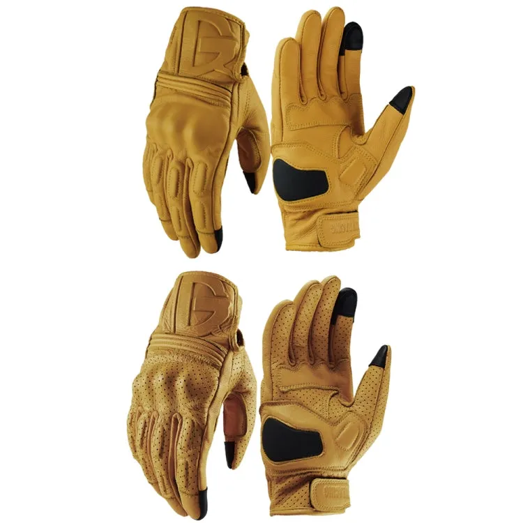 GHOST RACING Motorcycle Riding Anti-fall Warm Breathable Full-finger Gloves, Size: XXL(With Hole)