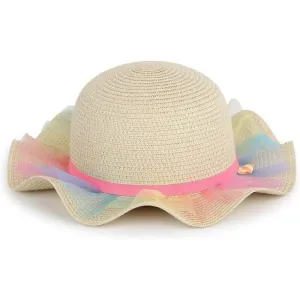 Girls Tulle Straw Hat