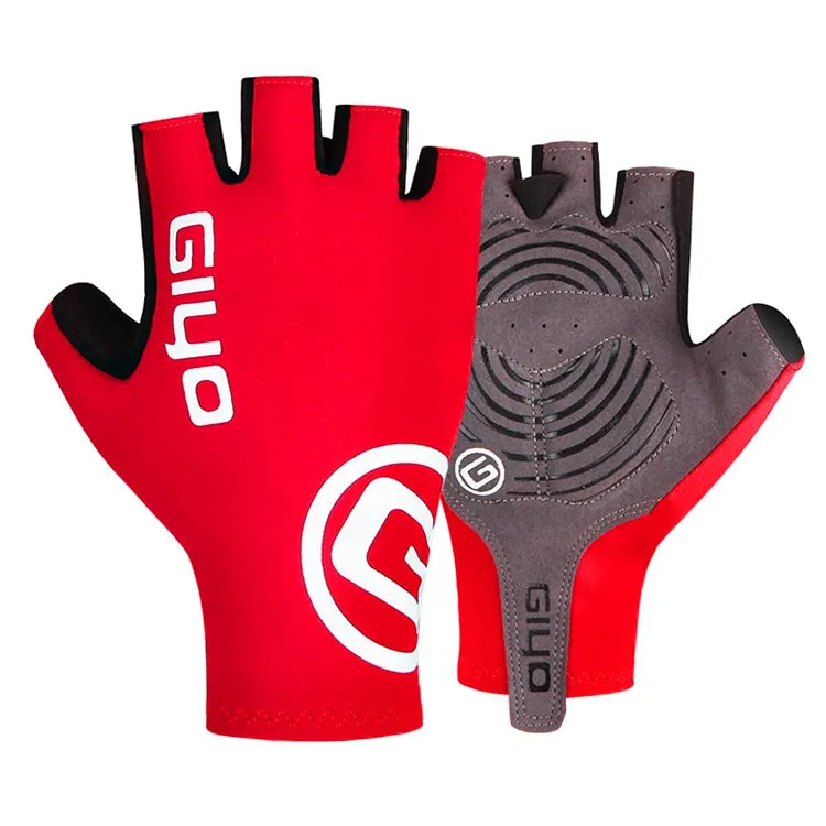 GIYO Outdoor Half-Finger Gloves Mountain Road Bike Cycling Gloves, Size: M(Red)