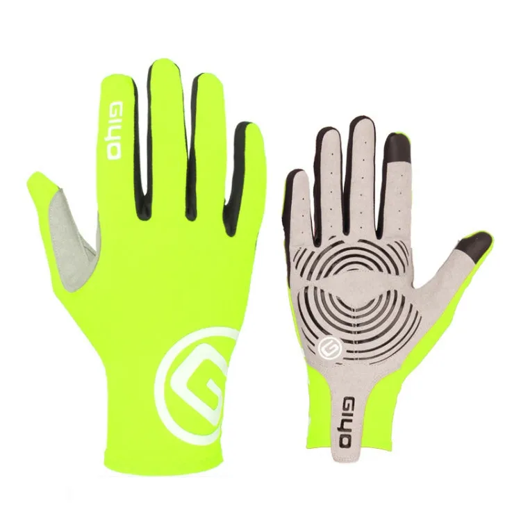 GIYO S-02 Bike Riding Long-finger Gloves, Size:S(Fluorescent Yellow)