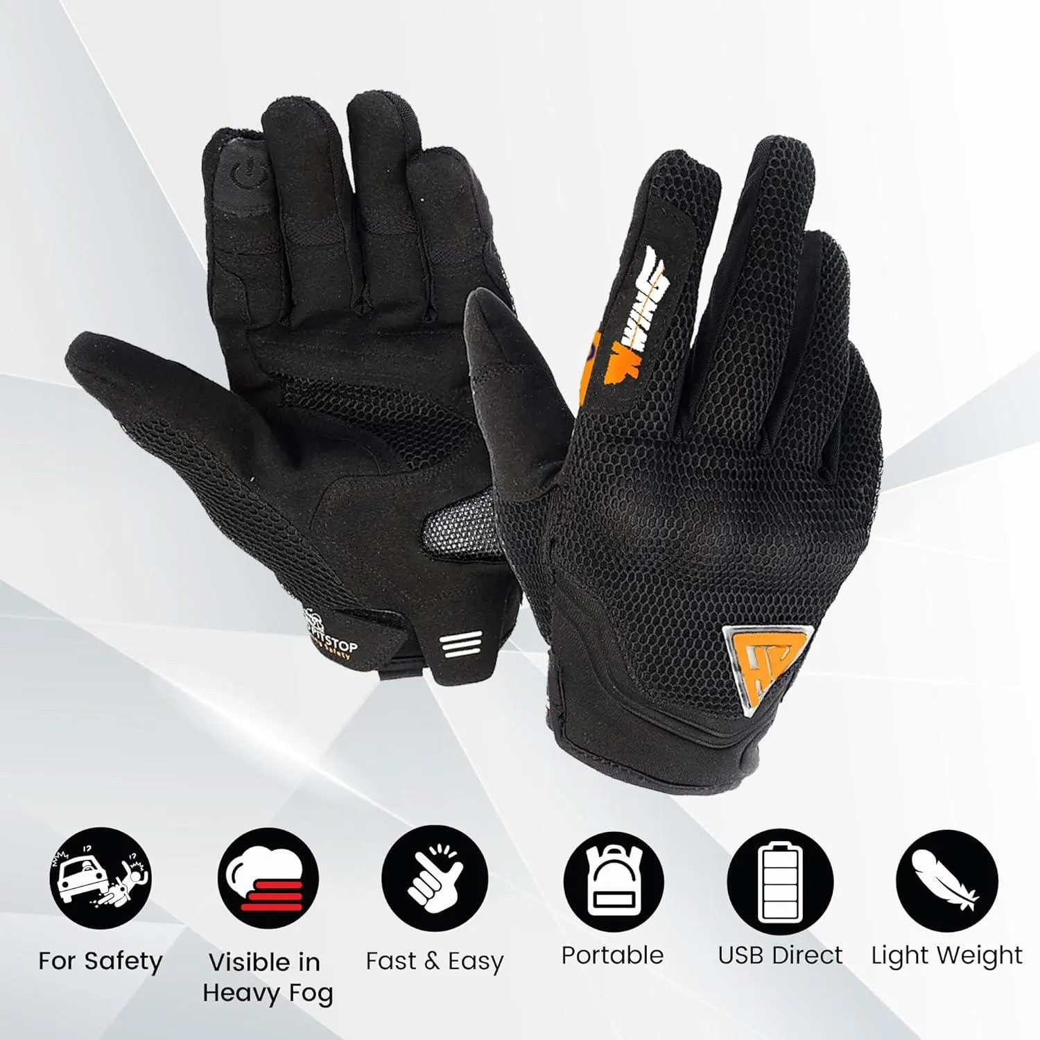 GRAND PITSTOP Night Wing Motorcycle Gloves.