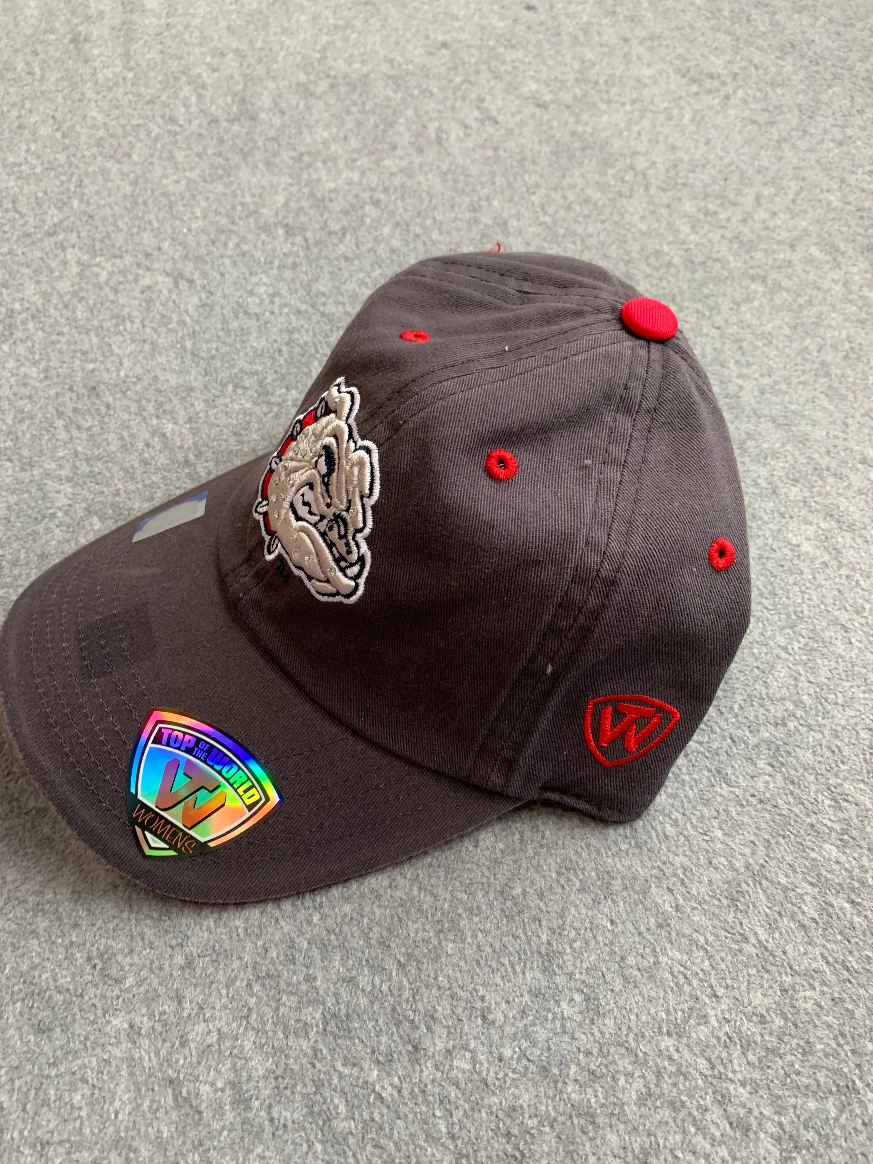 Gray Gonzaga Jeweled Bulldogs Logo Hat