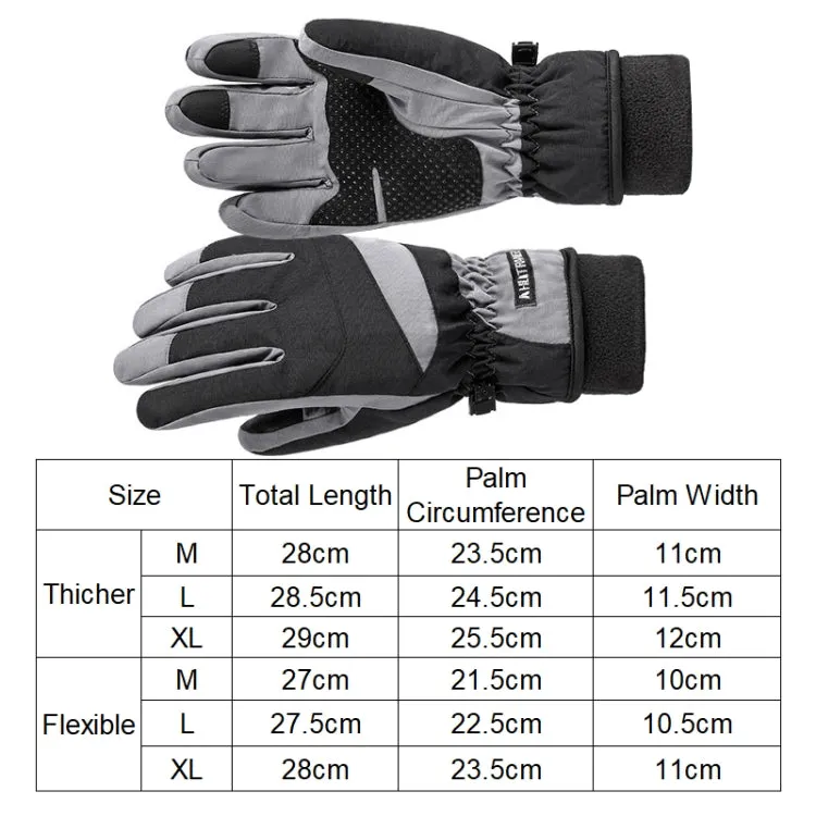 HLINTRANGE 061 Skiing Warm Gloves Sports Riding Waterproof Touch Screen Gloves, Size: XL(Thicker)