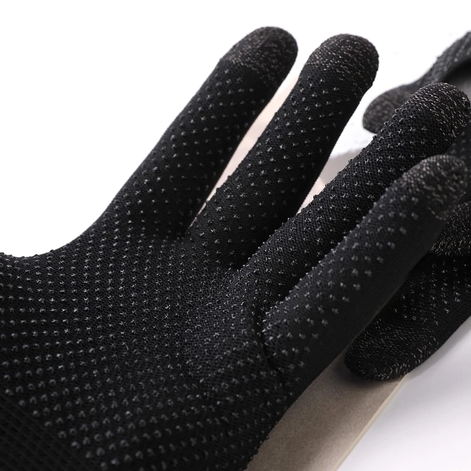 Kuber Industries Non-Slip Warm Five-Finger Touch screen Gaming Gloves (MH-TG001)- Black (Pack Of 6)