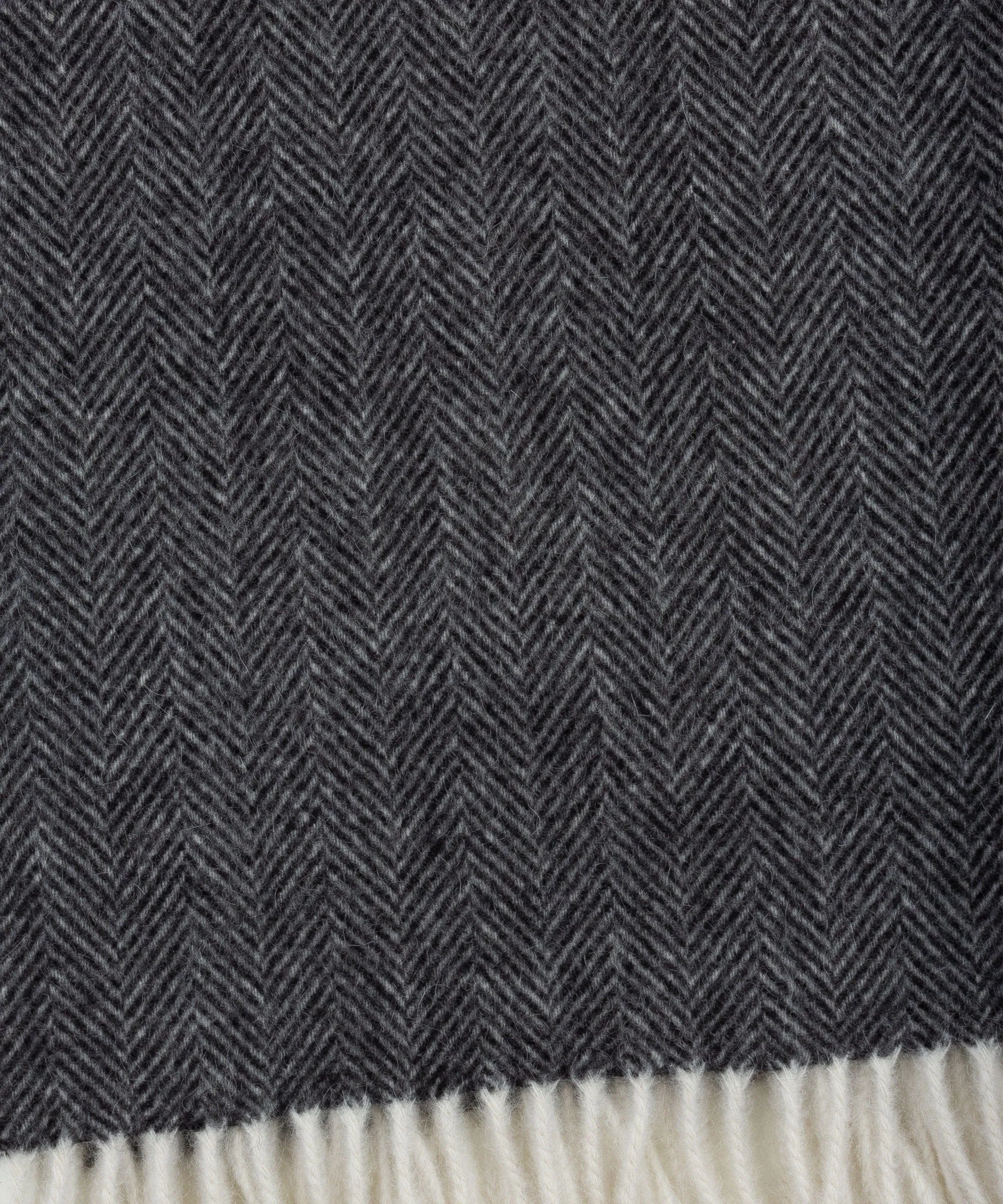 Large Cashmere Herringbone Scarf