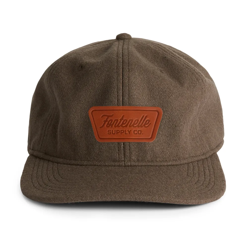 Leather Patch Wool Cap